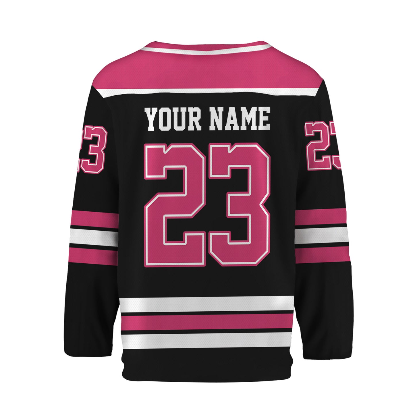 Custom Let's Stick Together Style Black Hockey Jersey