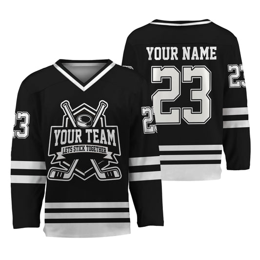 Custom Together since Black Hockey Jersey
