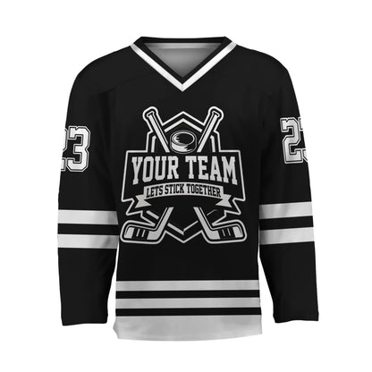 Custom Together since Black Hockey Jersey