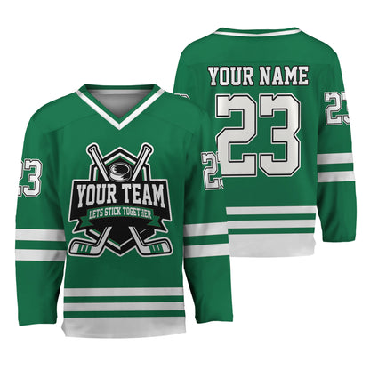 Custom Together since Green Hockey Jersey