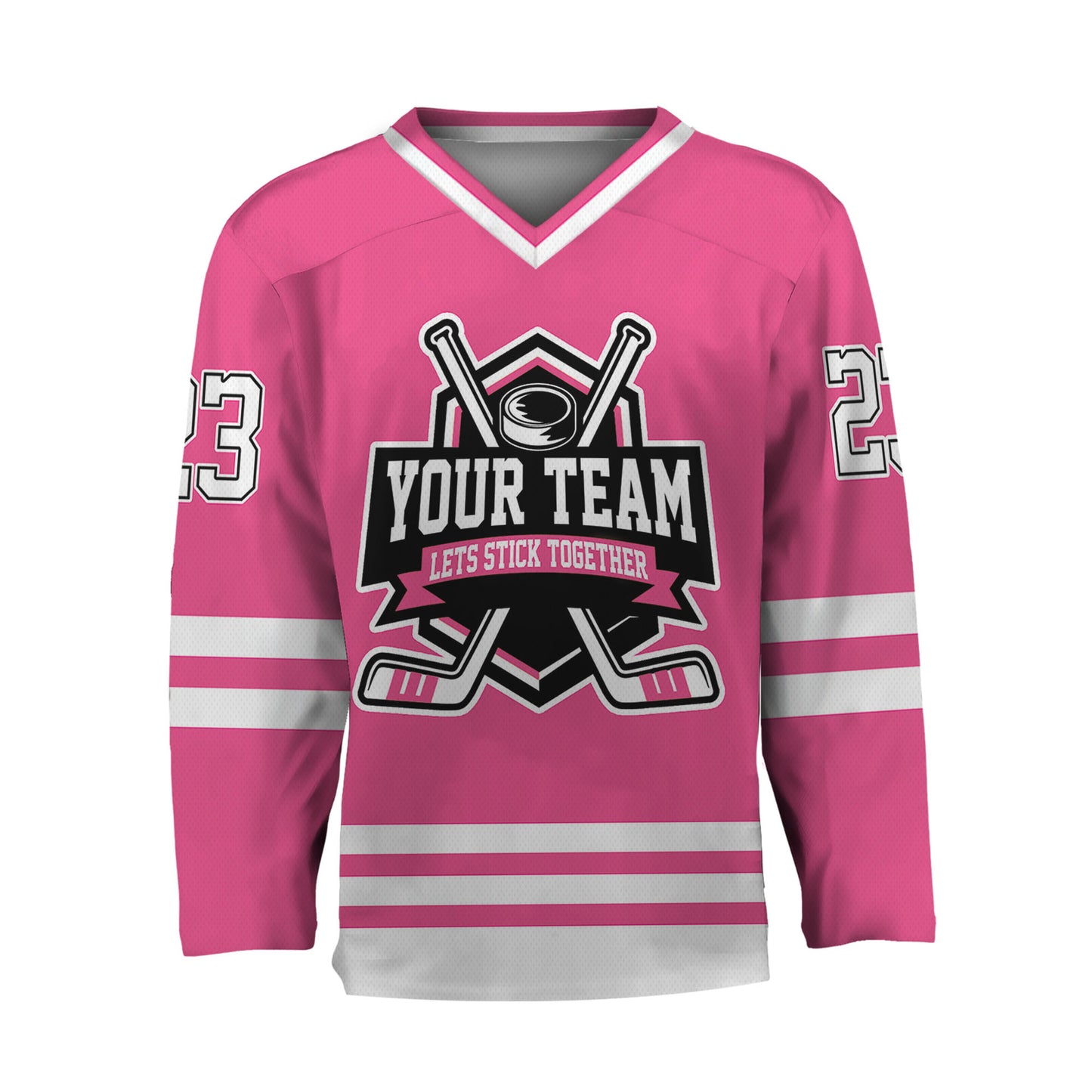 Custom Together since Pink Hockey Jersey