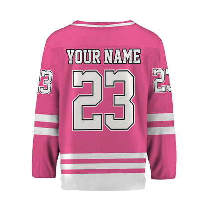 Custom Together since Pink Hockey Jersey