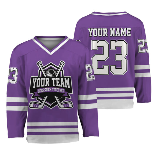 Custom Together since Purple Hockey Jersey
