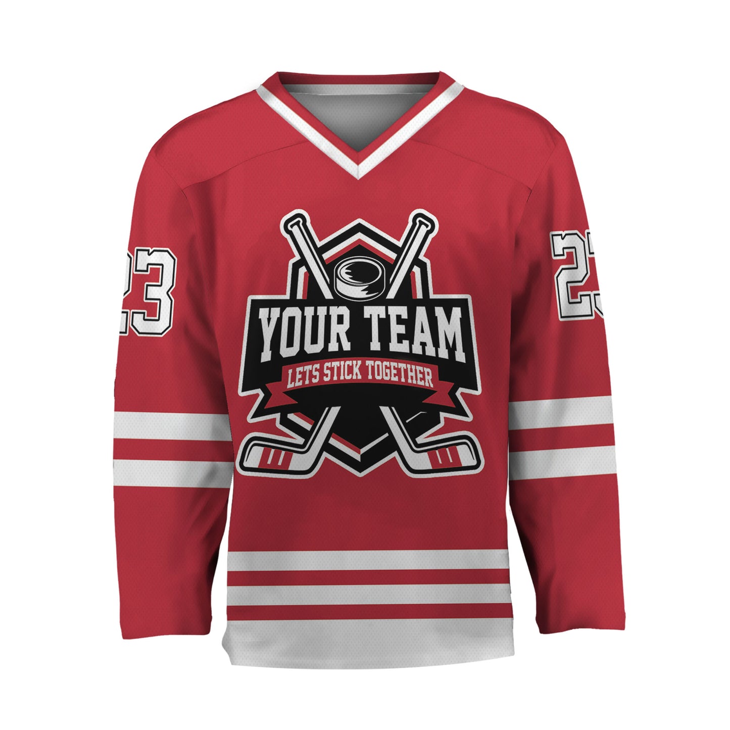 Custom Together since Red Hockey Jersey