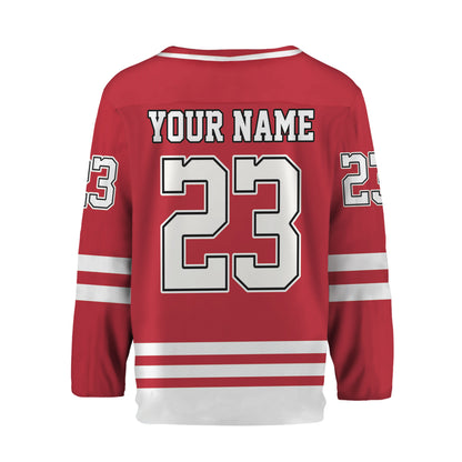 Custom Together since Red Hockey Jersey