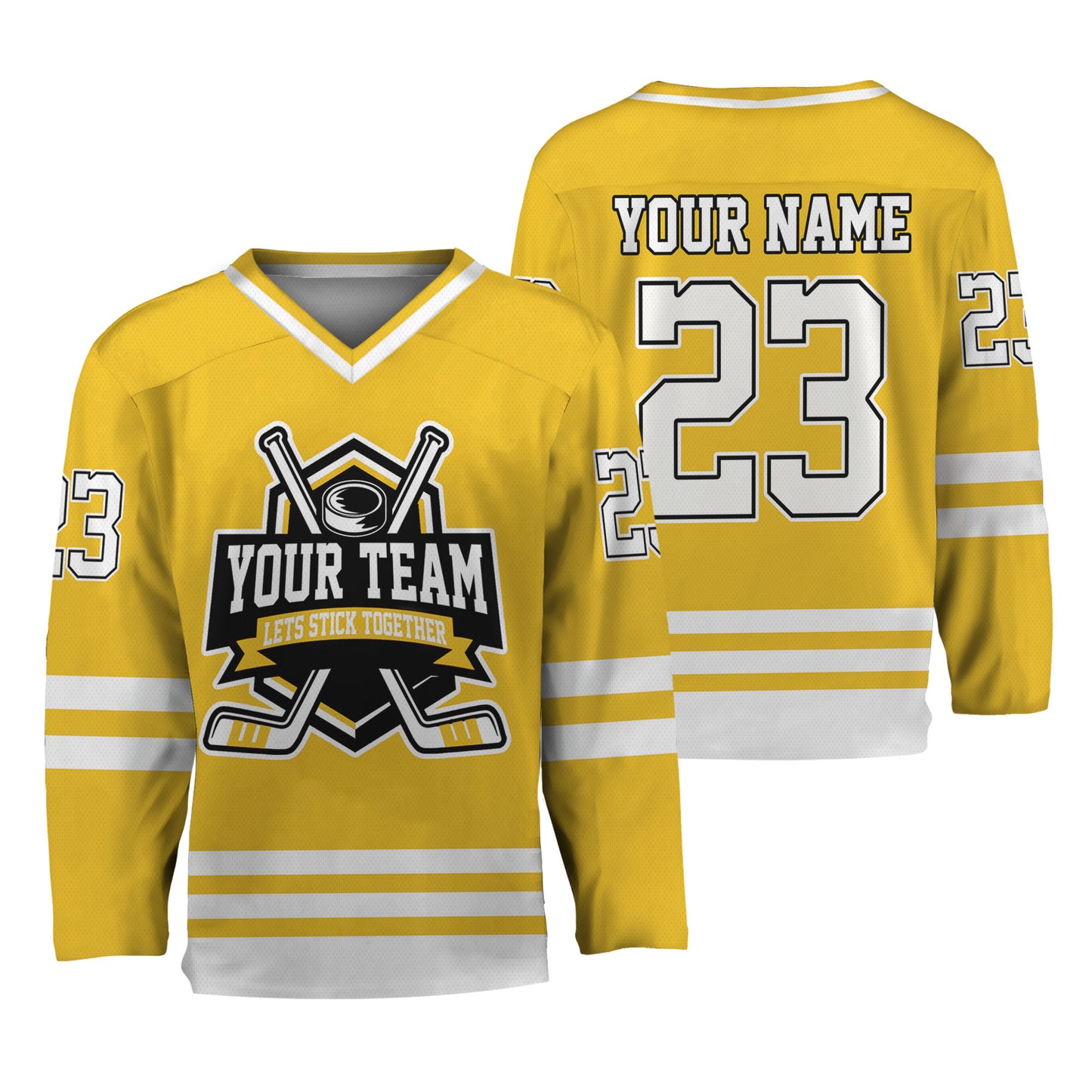 Custom Together since Yellow Hockey Jersey