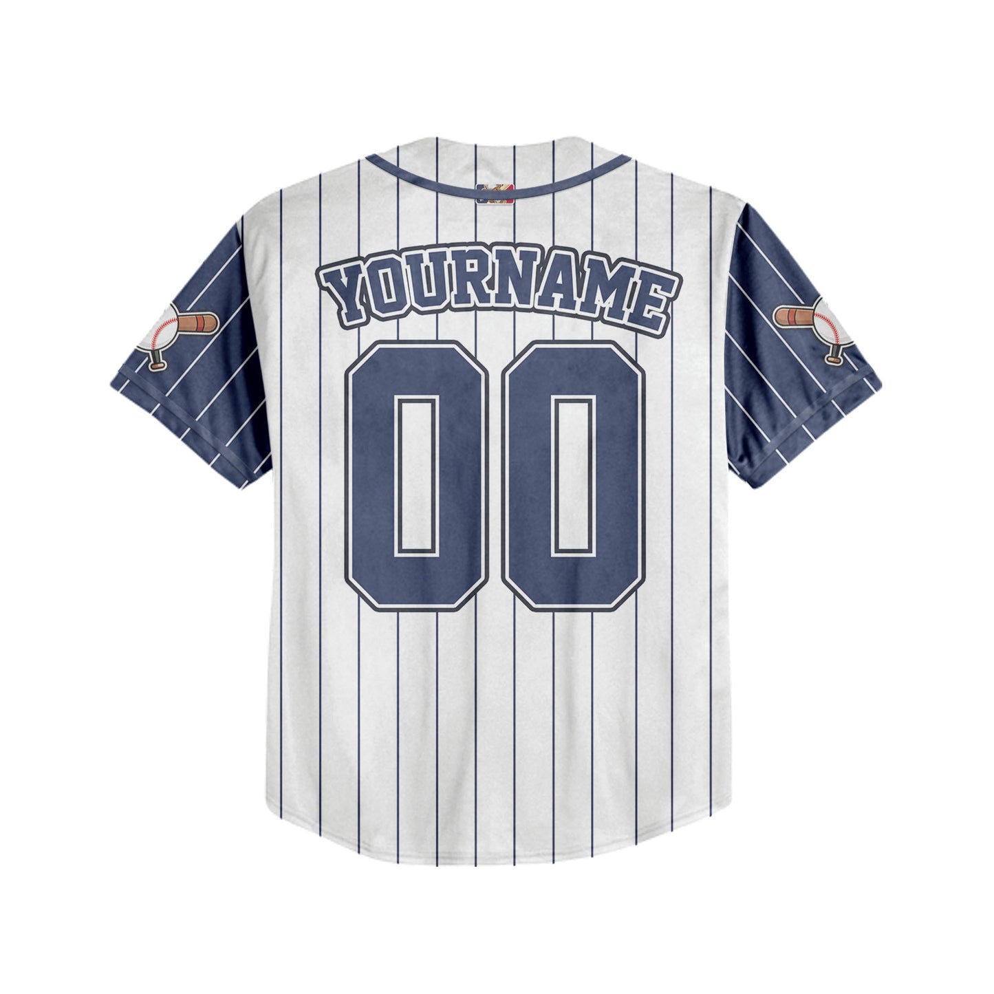 Custom Rookie of the Year Awesome Pinstripe Simple Navy Baseball Jersey