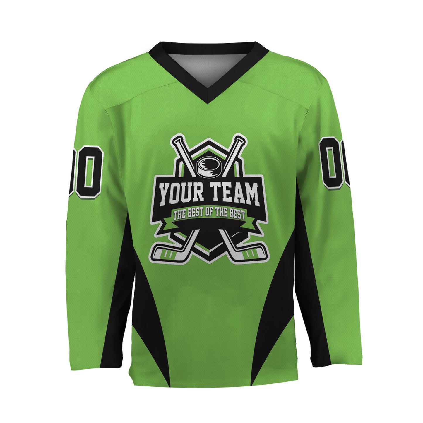 Custom Team Name Basic Hockey Jersey Green