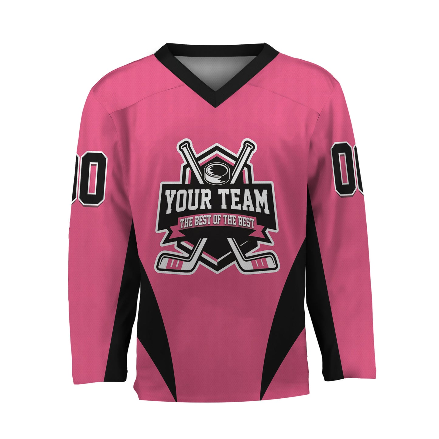 Custom Team Name Basic Hockey Jersey Pink