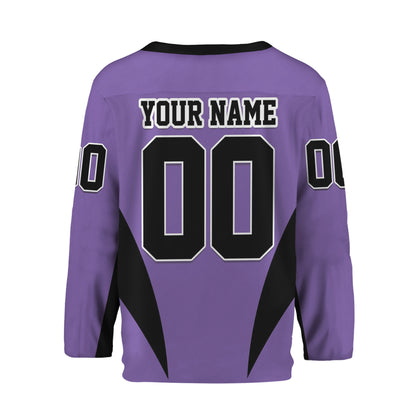Custom Team Name Basic Hockey Jersey Purple