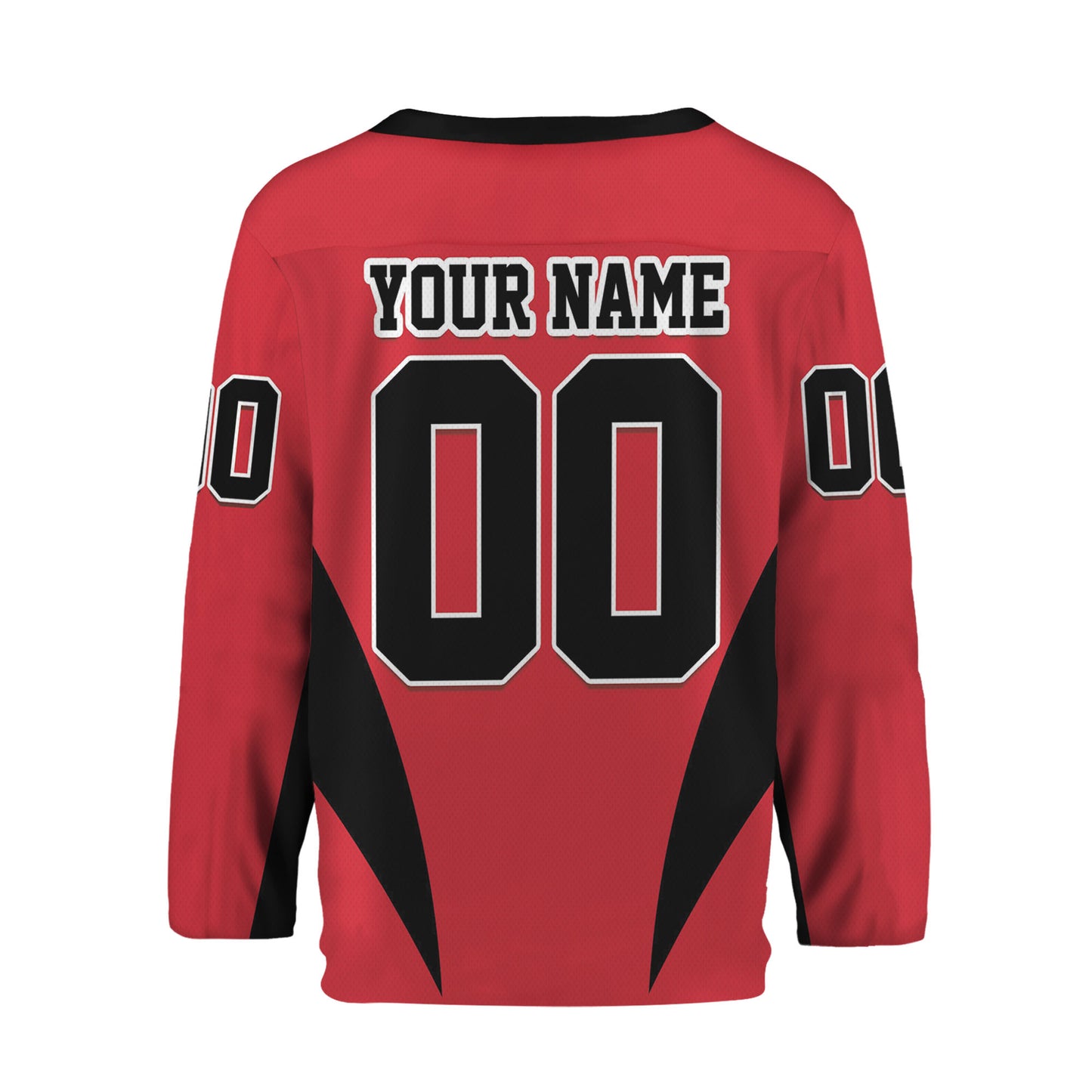 Custom Team Name Basic Hockey Jersey Red