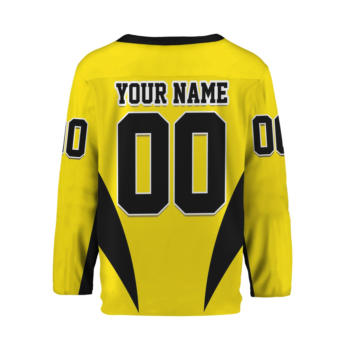 Custom Team Name Basic Hockey Jersey Yellow
