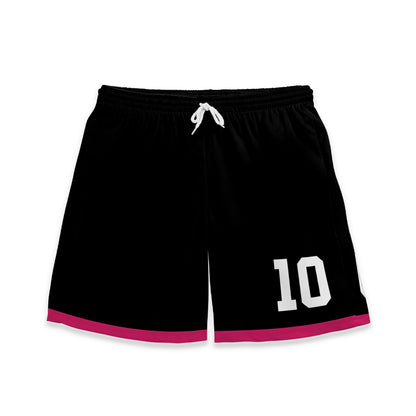 Custom Team Black and Pink Pattern Soccer Jersey