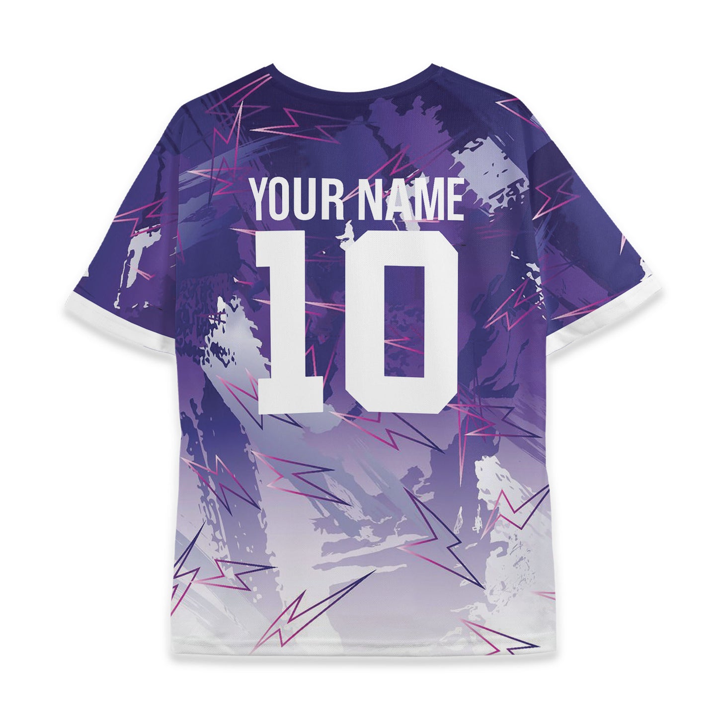 Custom Team Futurist Purple Pattern Soccer Jersey