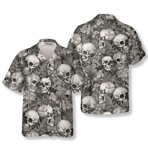 Detailed And Intricate Skull Hawaiian Shirt - Primesty