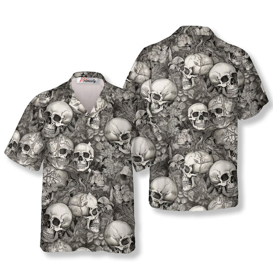 Detailed And Intricate Skull Hawaiian Shirt - Primesty