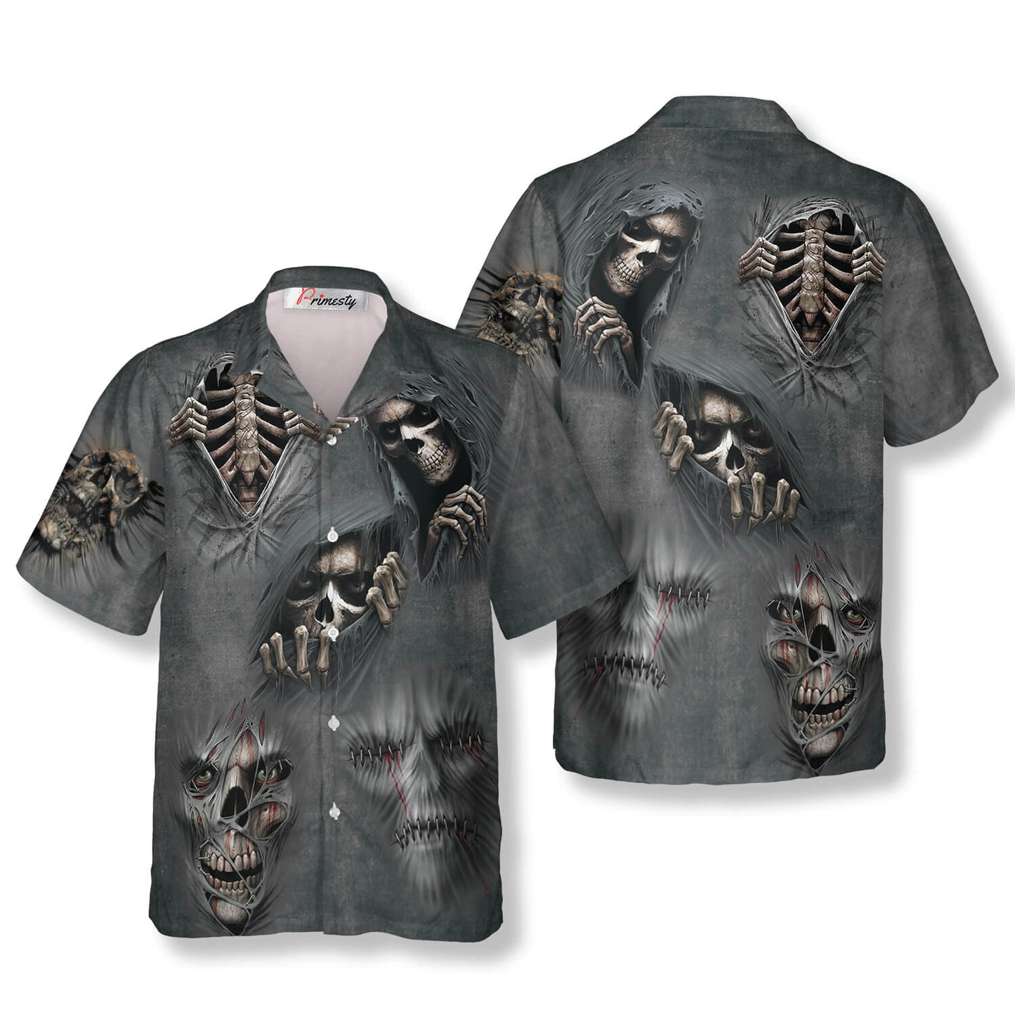 Devil Devour Skull Hawaiian Shirt - Primesty