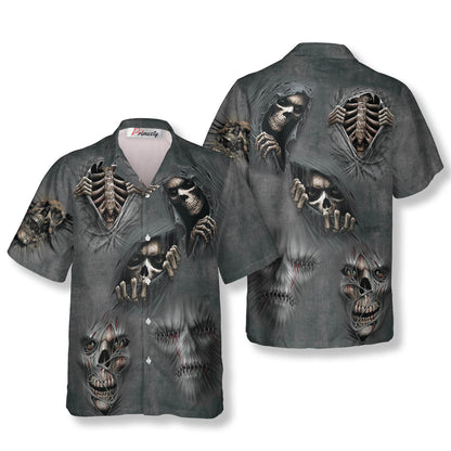 Devil Devour Skull Hawaiian Shirt - Primesty