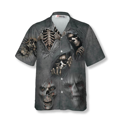 Devil Devour Skull Hawaiian Shirt