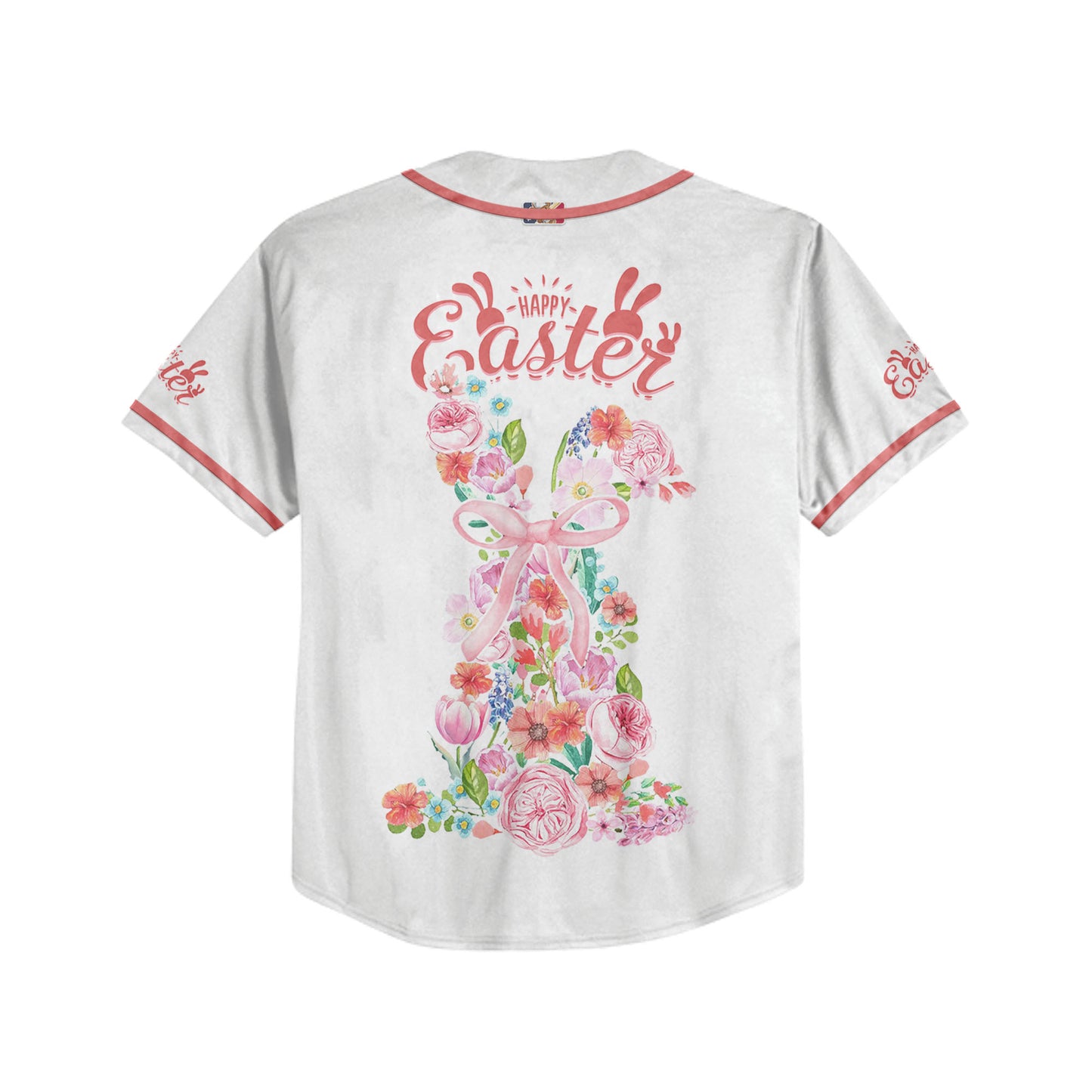 Custom Easter Flower Bunny Baseball Jersey