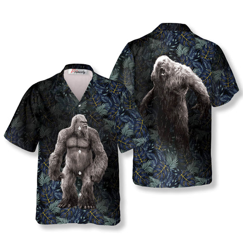 Forest Monster Bigfoot Hawaiian Shirts For Men - Primesty