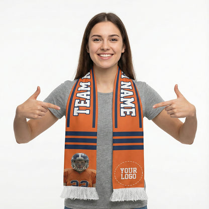 Custom Player and Team Football Scarf