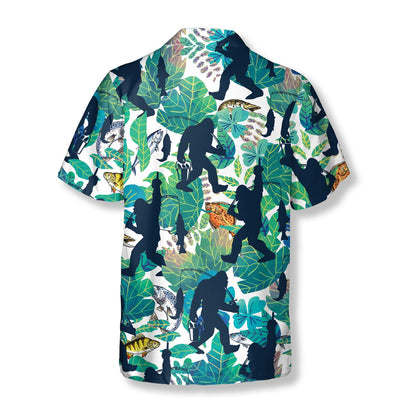 Go Fishing Bigfoot Hawaiian Shirts