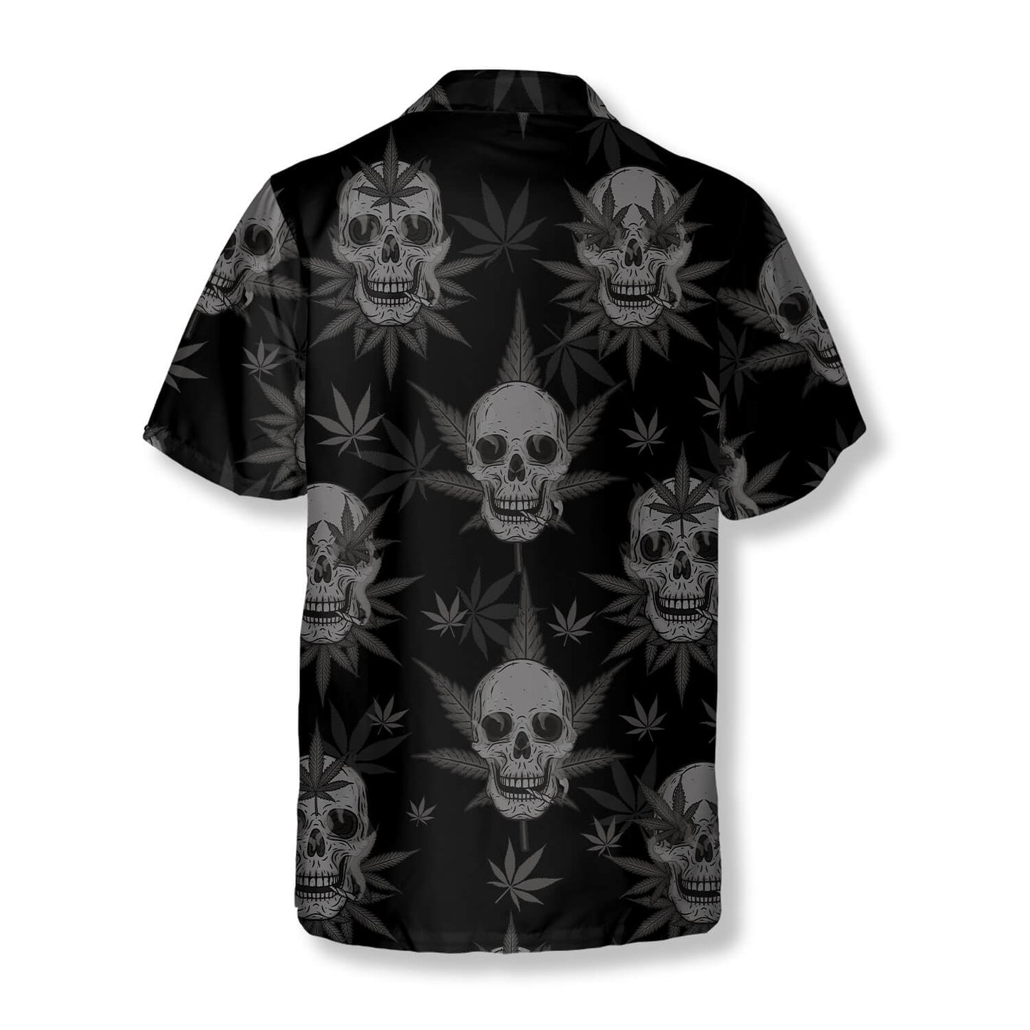 Goth Skull Weed Skull Shirts for Men Skull Hawaiian Shirt