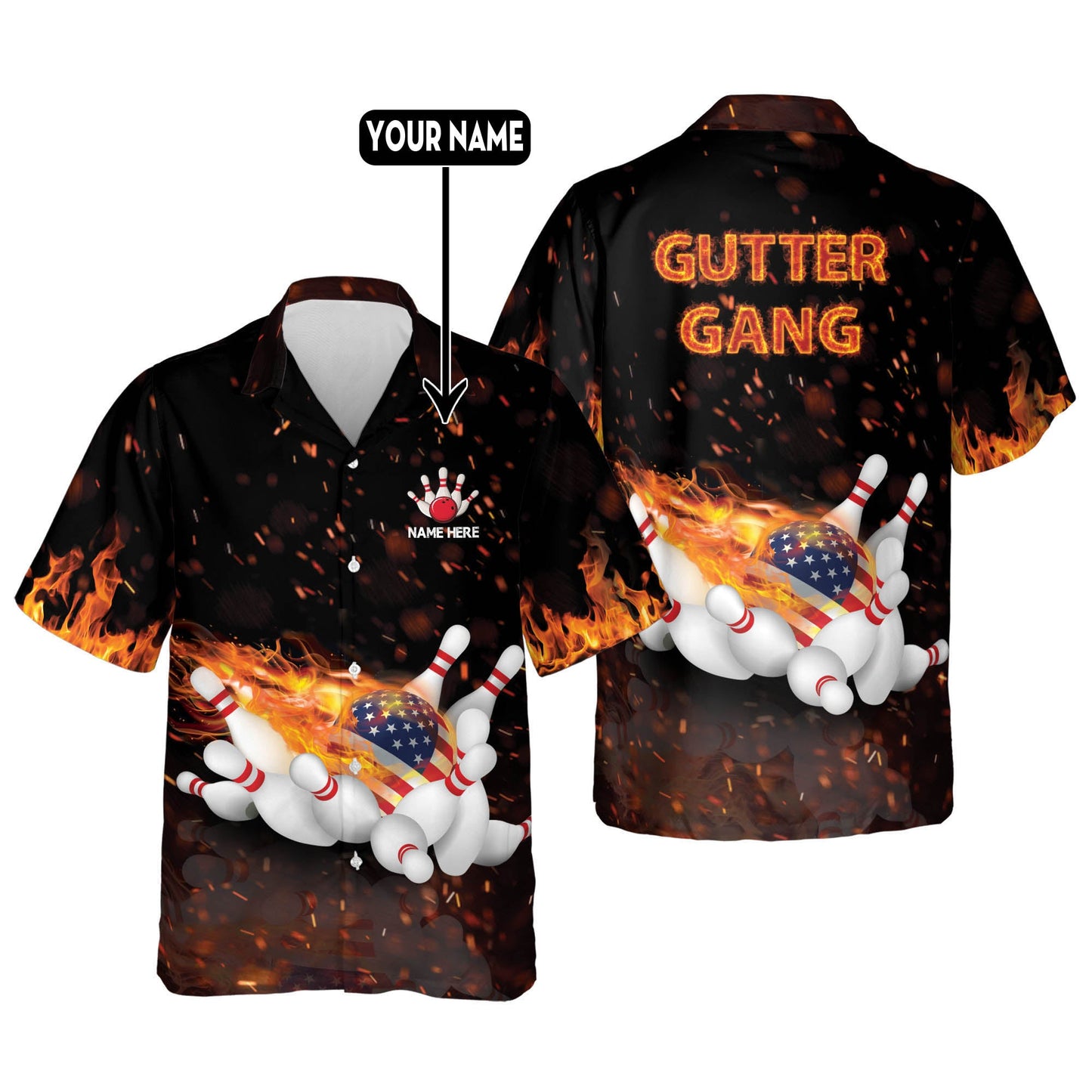 Bowling Gutter Gang Hawaiian Shirt HB0024