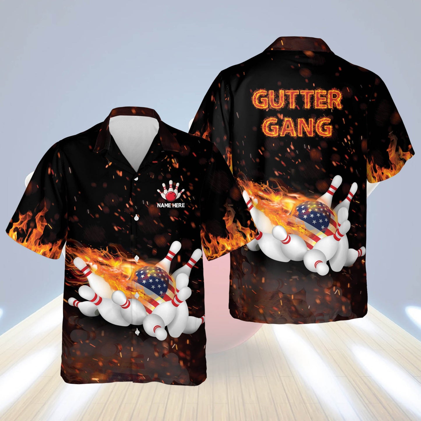 Bowling Gutter Gang Hawaiian Shirt HB0024