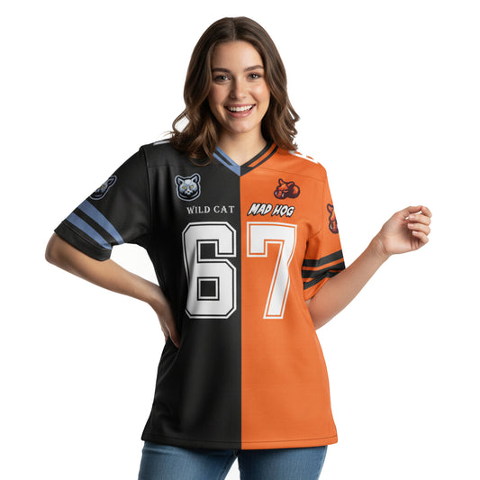 Custom Team Half and Half Football Jersey