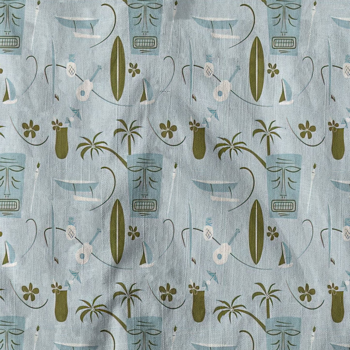 Retro Mid Century Modern Tiki Pattern Hawaii Shirt