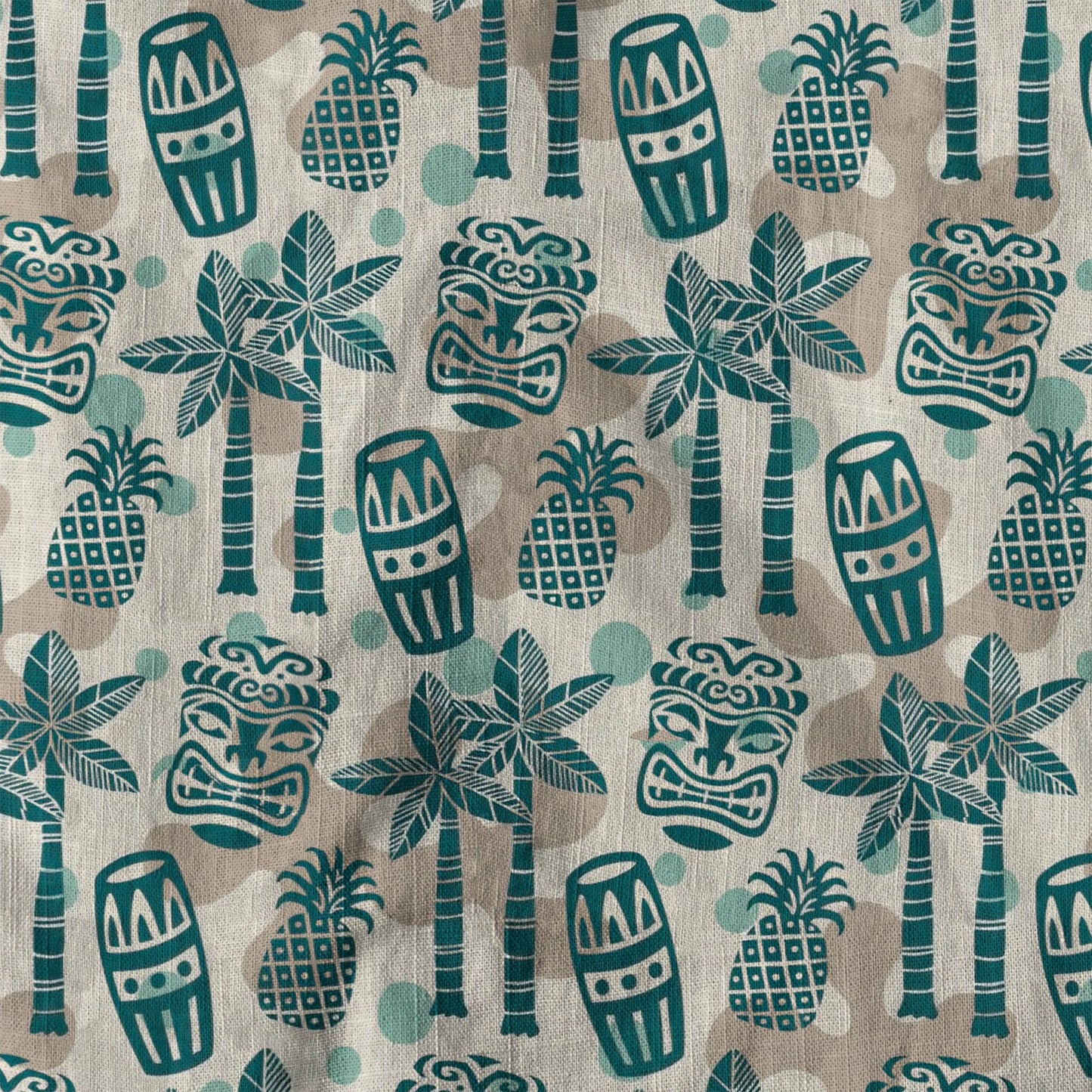Retro Mid Century Modern Tiki Pattern Hawaii Shirt