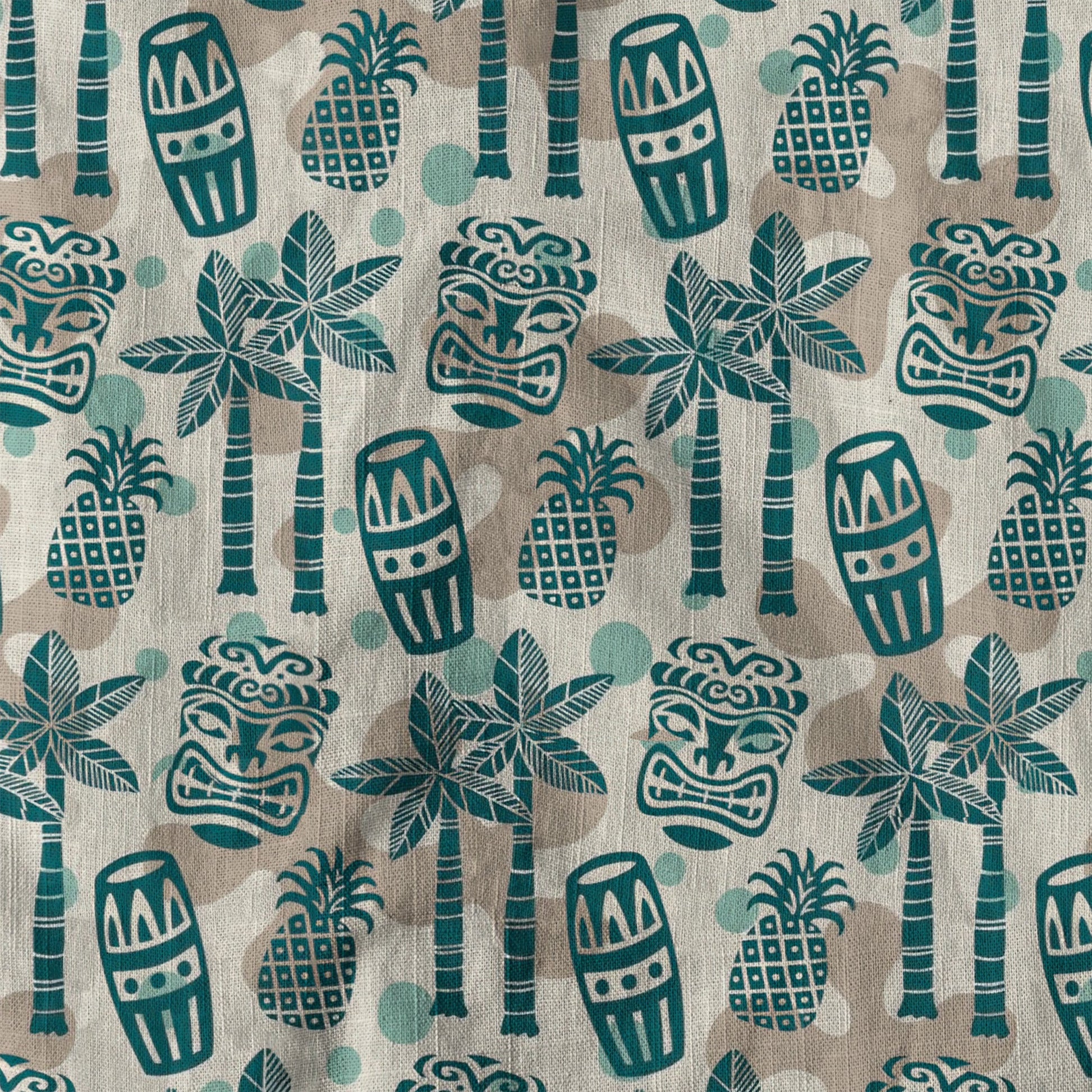 Retro Mid Century Modern Tiki Pattern Hawaii Shirt