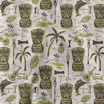 Retro Mid Century Modern Tiki Hawaii Shirt, Tropical Tiki Hawaii Shirt