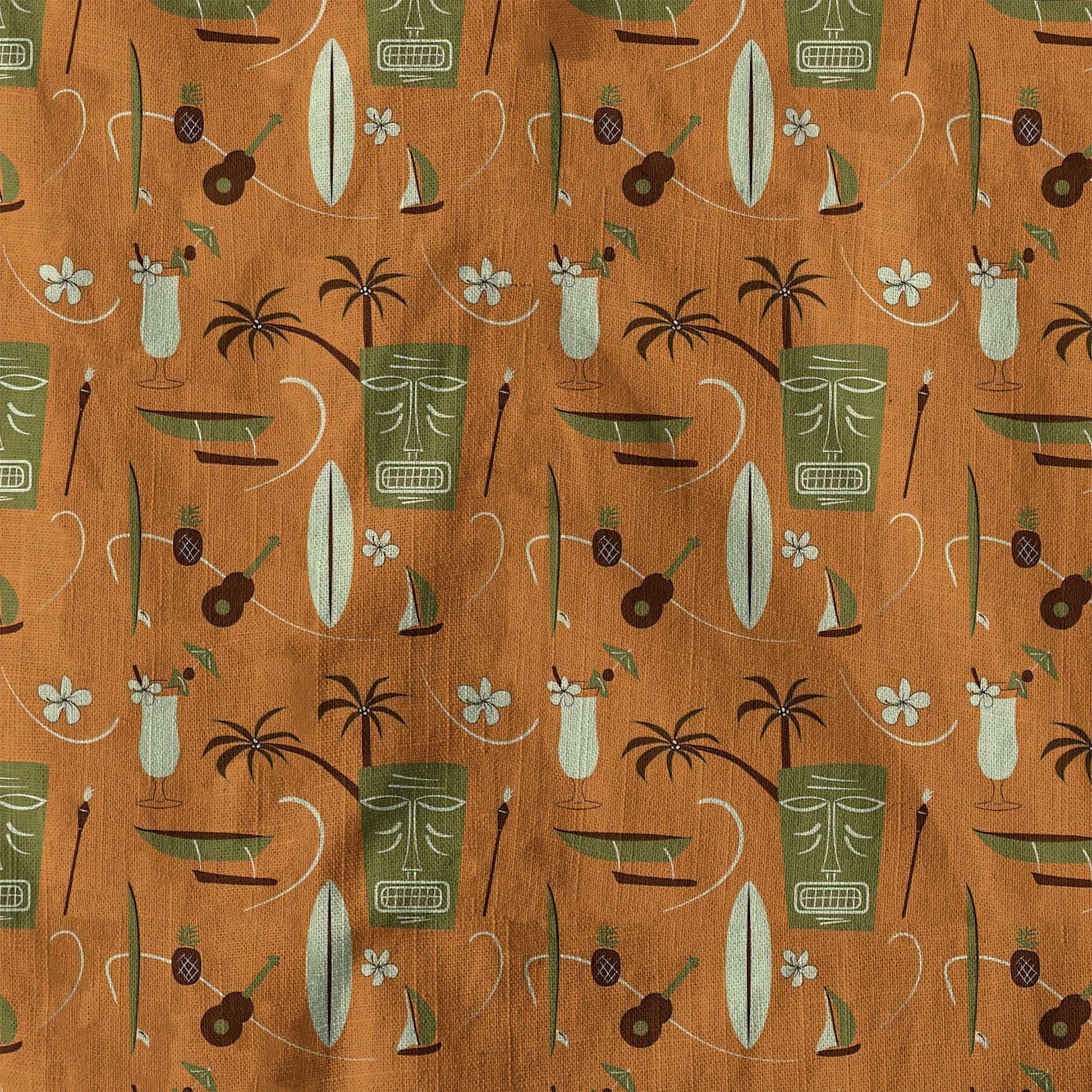 Tropical Tiki Tribal Pattern Hawaii Shirt