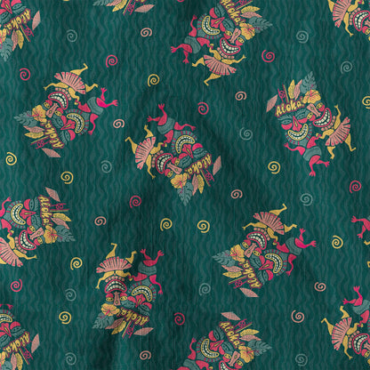 Hula Dancing Tiki Hibiscus Flower Hawaii Shirt