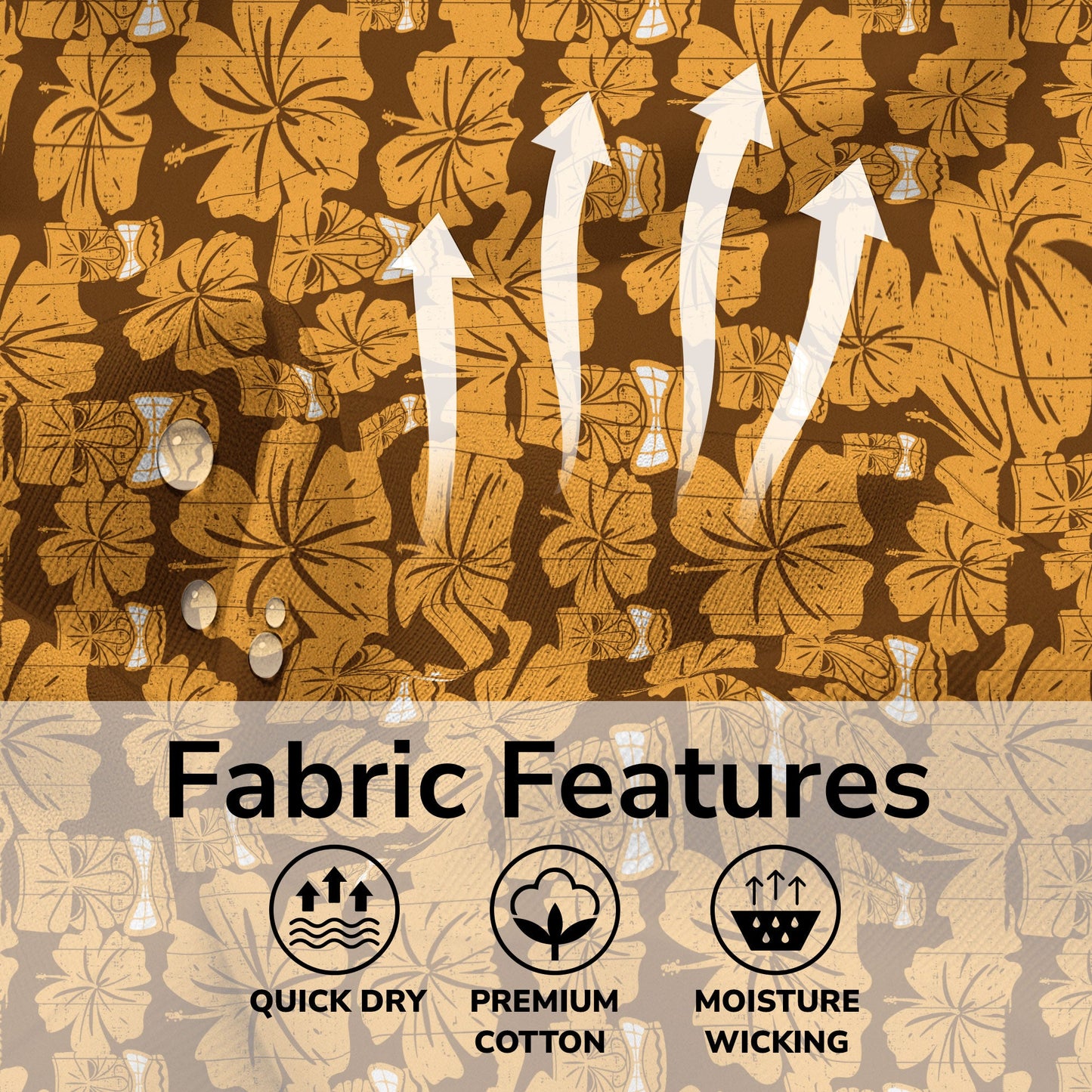 Tiki Mask Pattern Hawaiian Shirt, Tribal Tiki Hibiscus Pattern Hawaiian Shirt