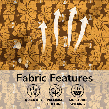 Tiki Mask Pattern Hawaiian Shirt, Tribal Tiki Hibiscus Pattern Hawaiian Shirt