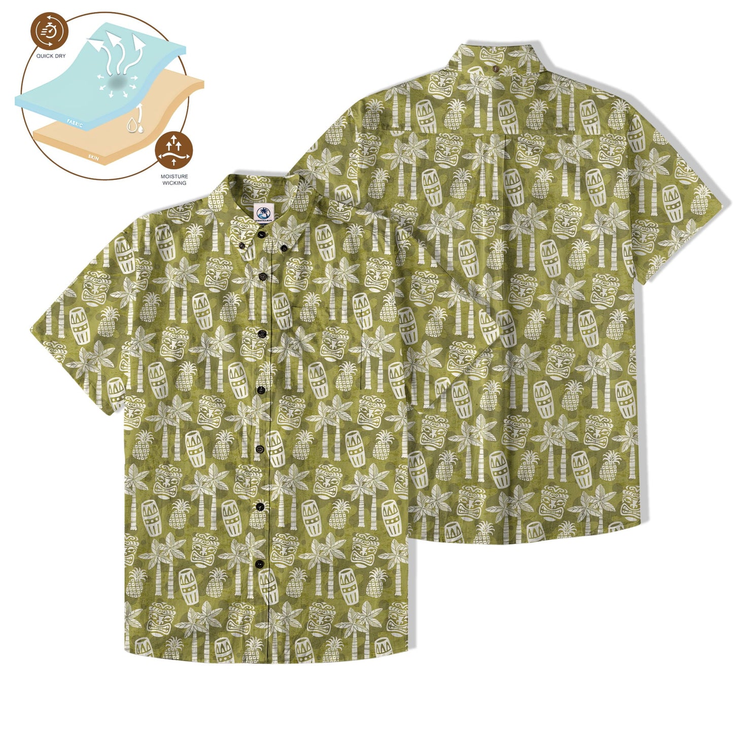 Retro Mid Century Modern Tiki Pattern Hawaii Shirt