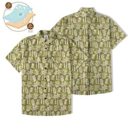 Retro Mid Century Modern Tiki Pattern Hawaii Shirt