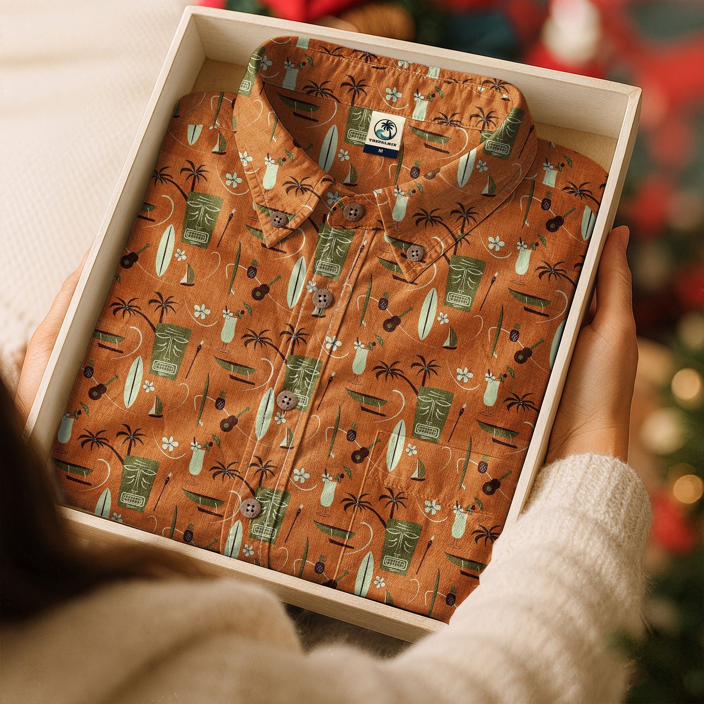 Tropical Tiki Tribal Pattern Hawaii Shirt