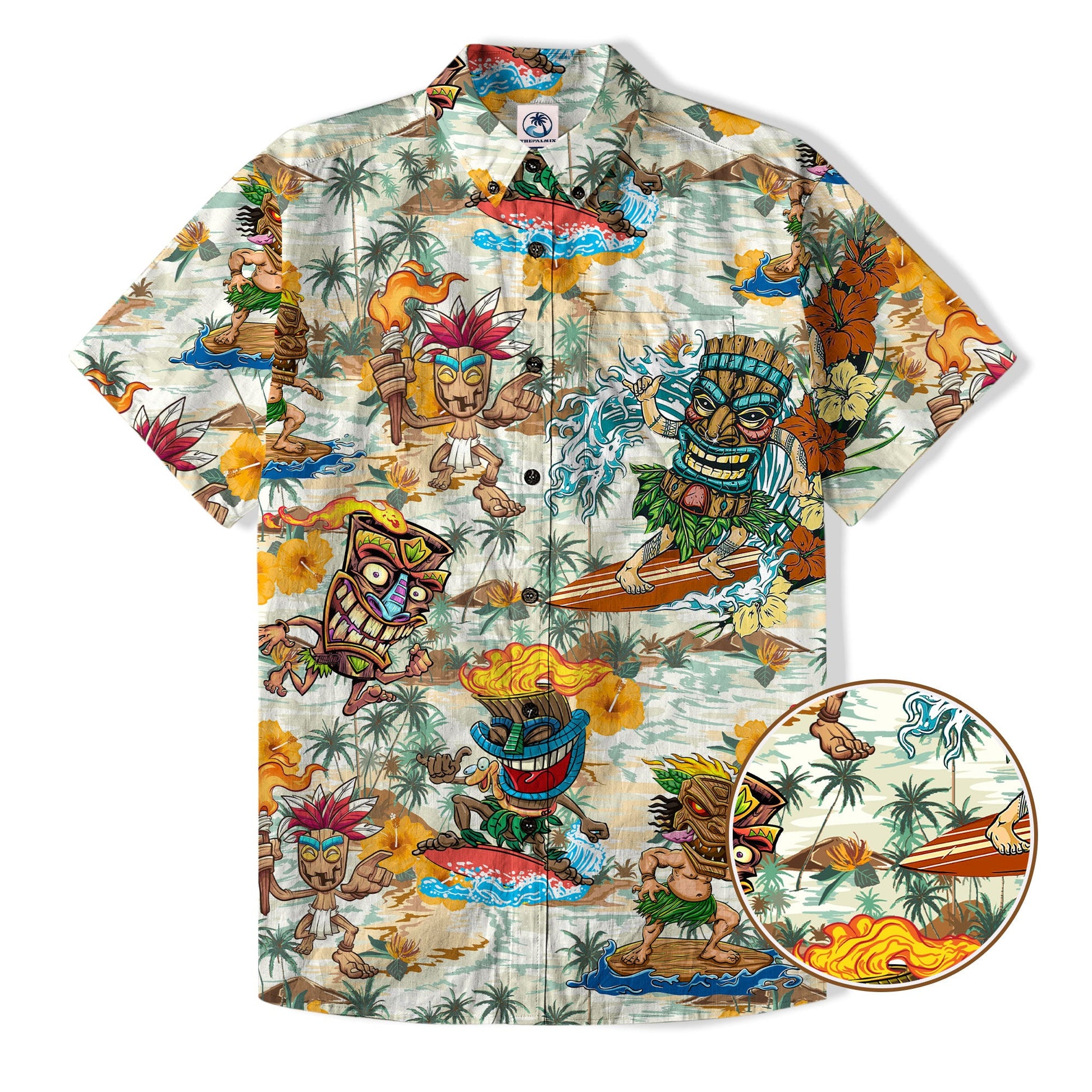 Tiki Mask Hawaii Shirt, Aloha Tiki Mask Pattern Aloha Hawaiian Shirt