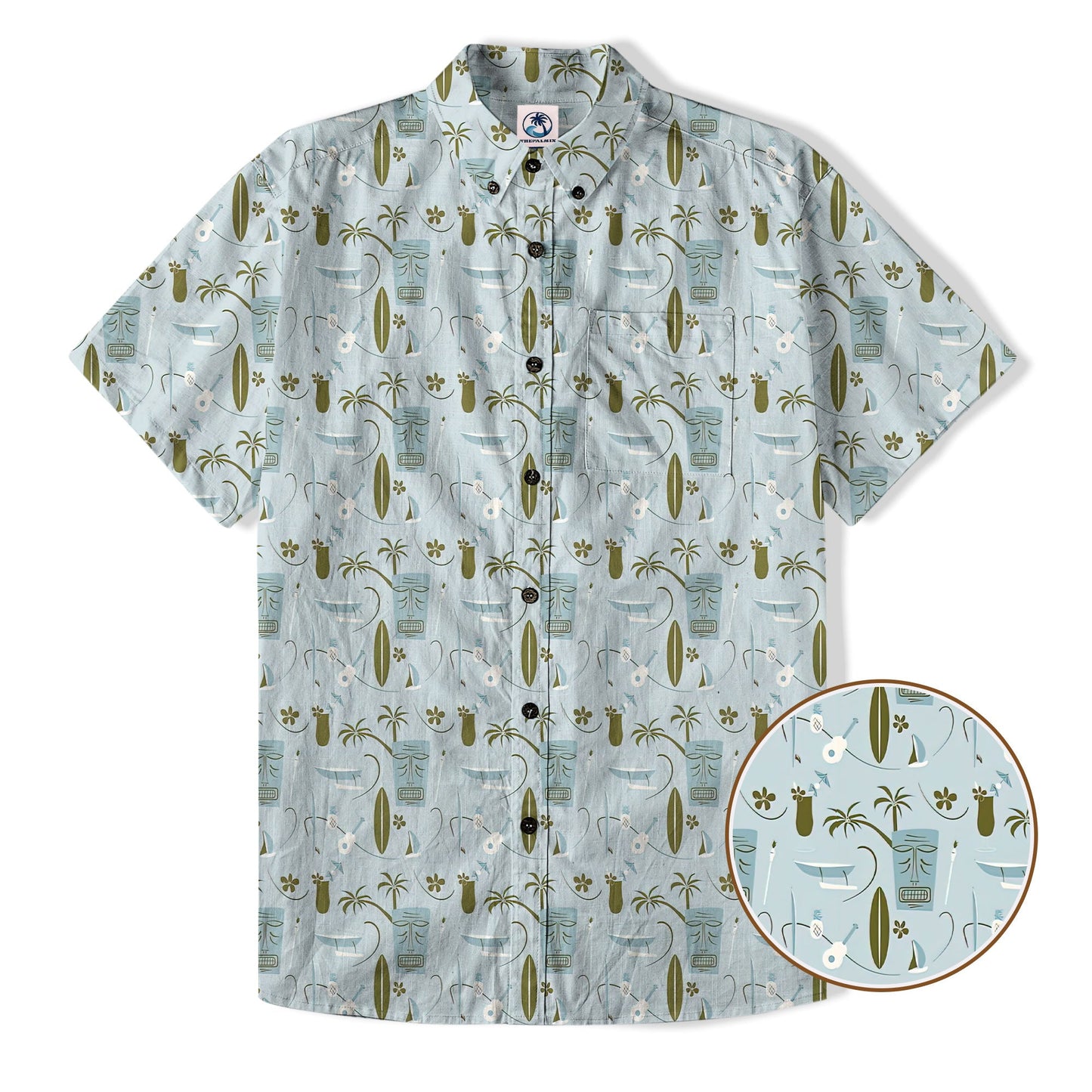 Retro Mid Century Modern Tiki Pattern Hawaii Shirt