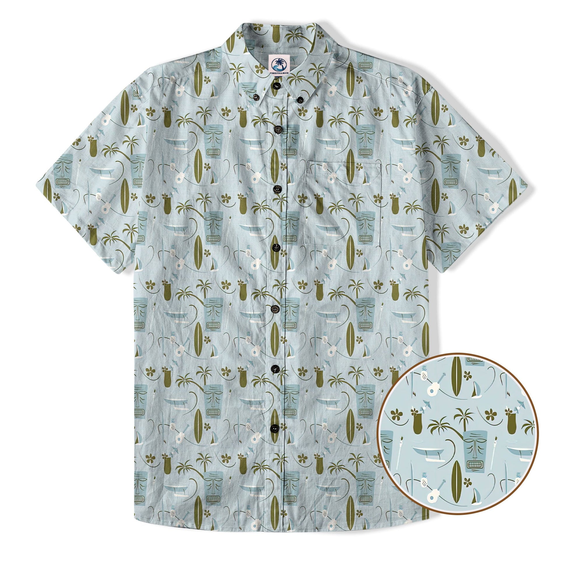 Retro Mid Century Modern Tiki Pattern Hawaii Shirt