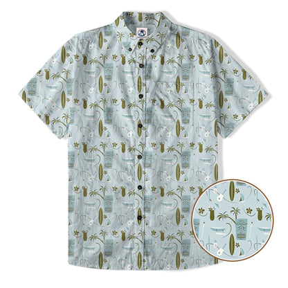 Retro Mid Century Modern Tiki Pattern Hawaii Shirt