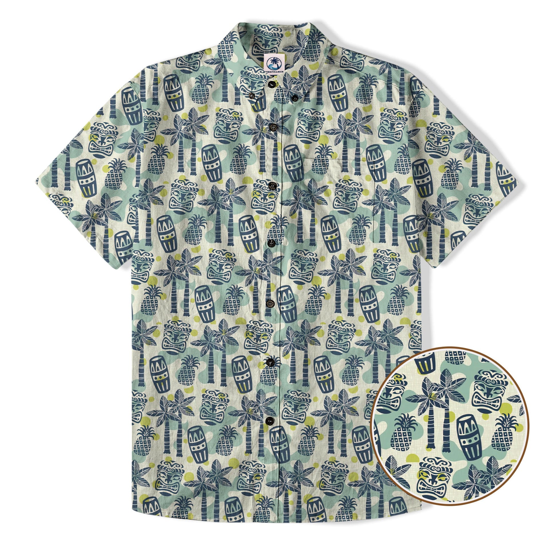 Retro Mid Century Modern Tiki Pattern Hawaii Shirt