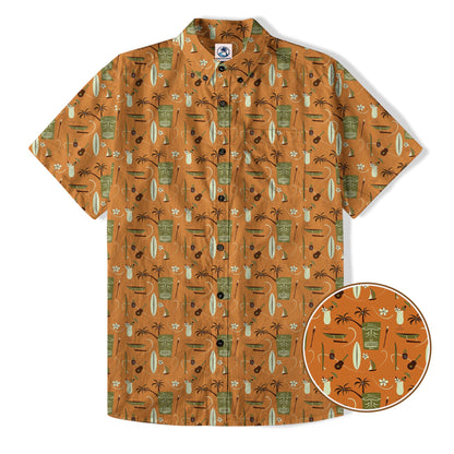 Tropical Tiki Tribal Pattern Hawaii Shirt