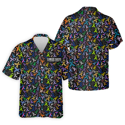 Cancer Sucks In Every Color Golf Tops For Men, Mens Golf Polo Shirts