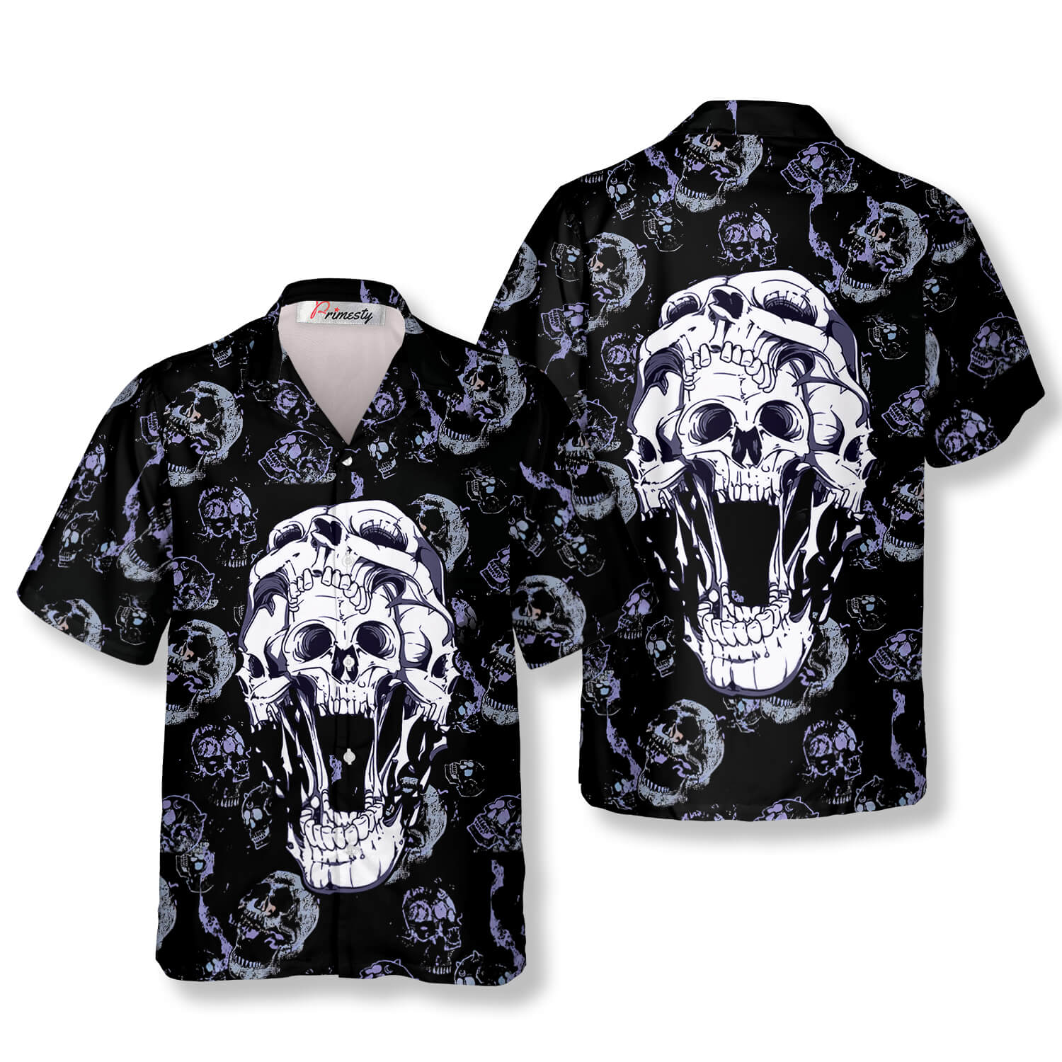 Hell Guard Skull Hawaiian Shirt - Primesty